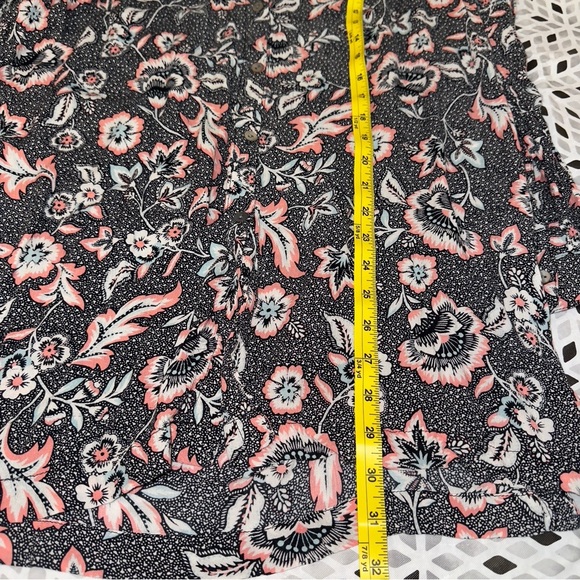 J. Jill Black and Pink Floral Tunic Blouse, women’s M​ - Picture 9 of 10